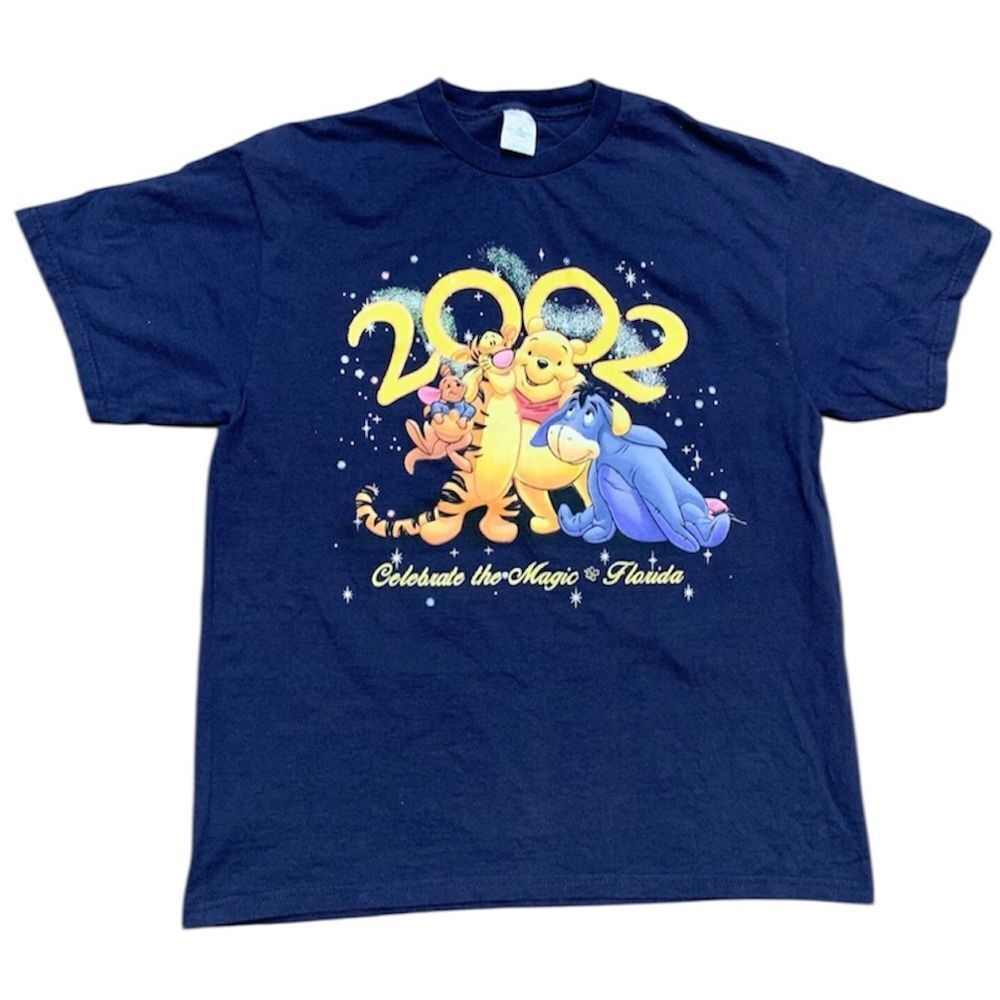 Pooh Eeyore Piglet Y2K 2002 Celebrate The Magic Disney Delta Pro T-Shirt (L)